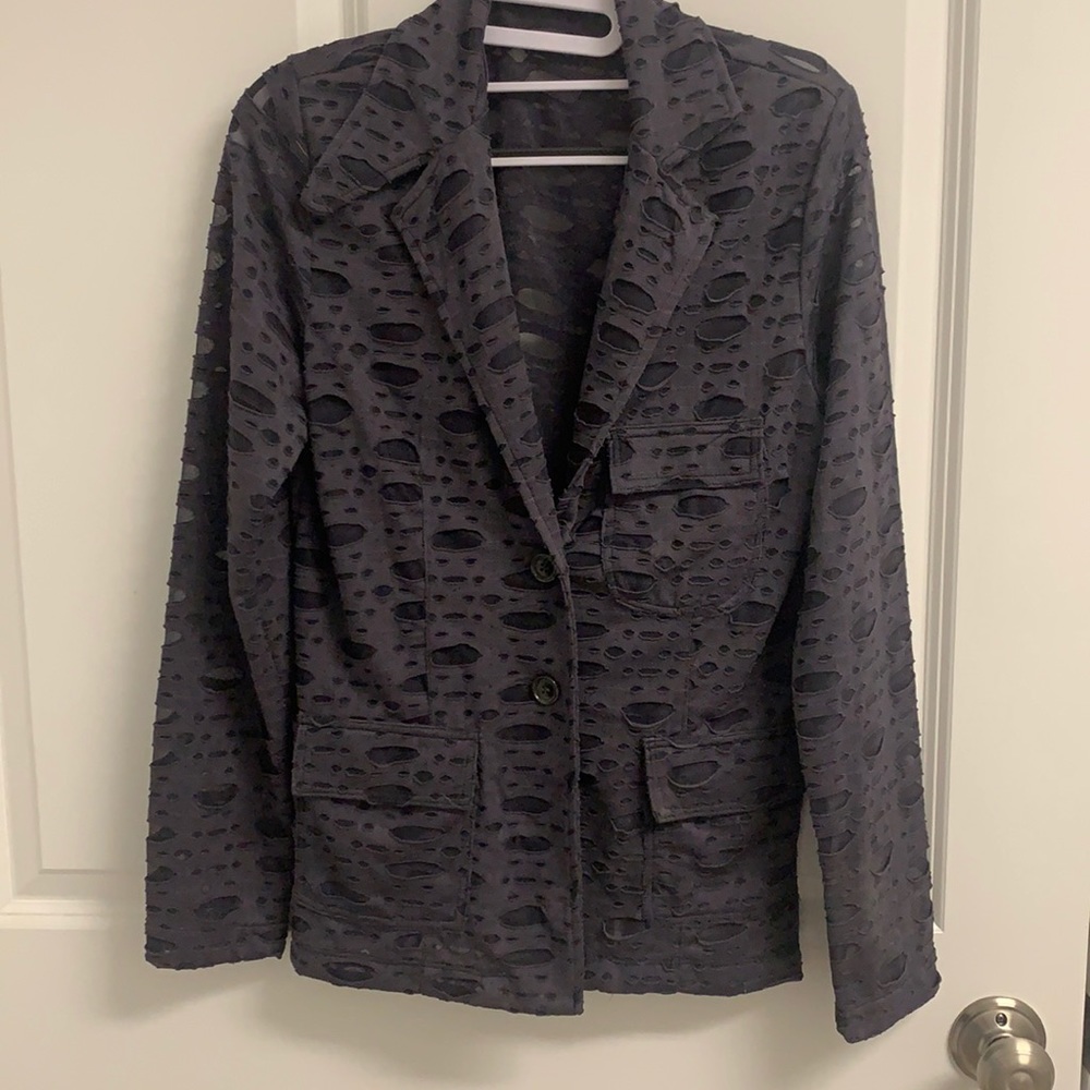 charcoal gray blazer in EUC by Anatomie